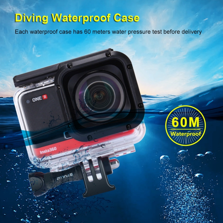 PULUZ-60m-Underwater-Depth-Diving-Case-Waterproof-Camera-Housing-for-Insta360-ONE-R-4K-Wide-angle-EditionTransparent-PU485T