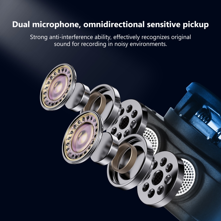 PULUZ-SmartLink-WS300-Magnetic-Lavalier-Wireless-Microphone-with-Charging-Case-Box-8-Pin-RX-Receiver-and-2-TX-Microphones-Black-PU3156B