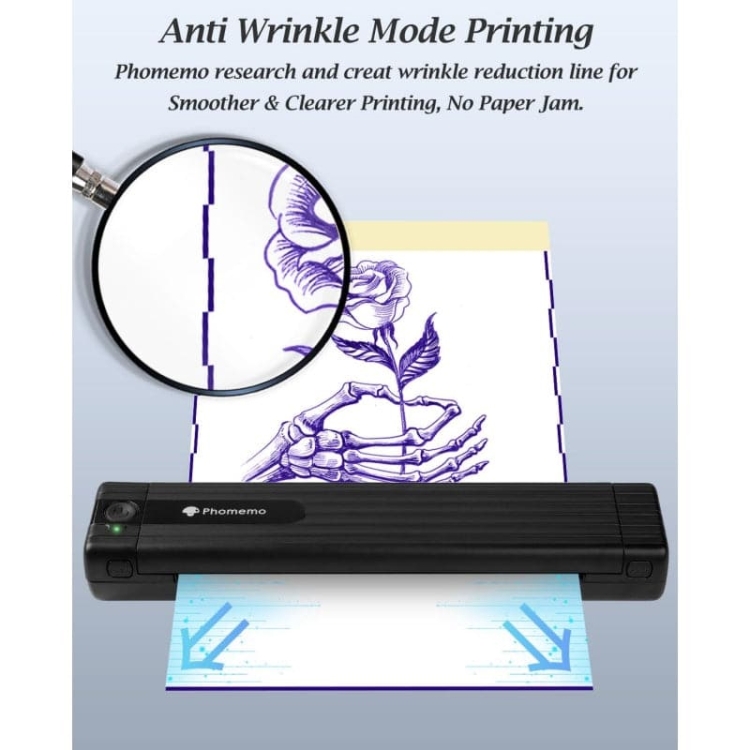 Phomemo-TP83-BK-Wireless-Tattoo-Stencil-Printer-With-10pcs-Transfer-PaperBlack-TBD0605004001A