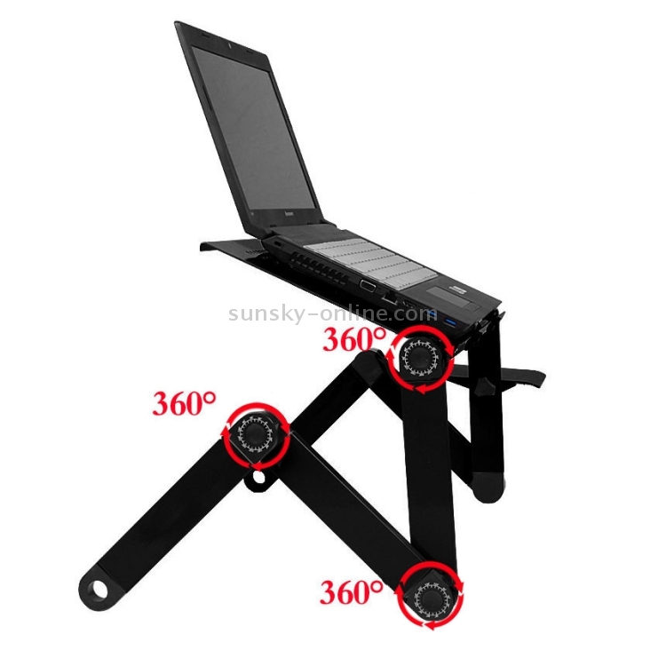 Portable-360-Degree-Adjustable-Foldable-Aluminium-Alloy-Desk-Stand-with-Cool-Fans-Mouse-Pad-for-Laptop-NotebookBlack-PC3240B