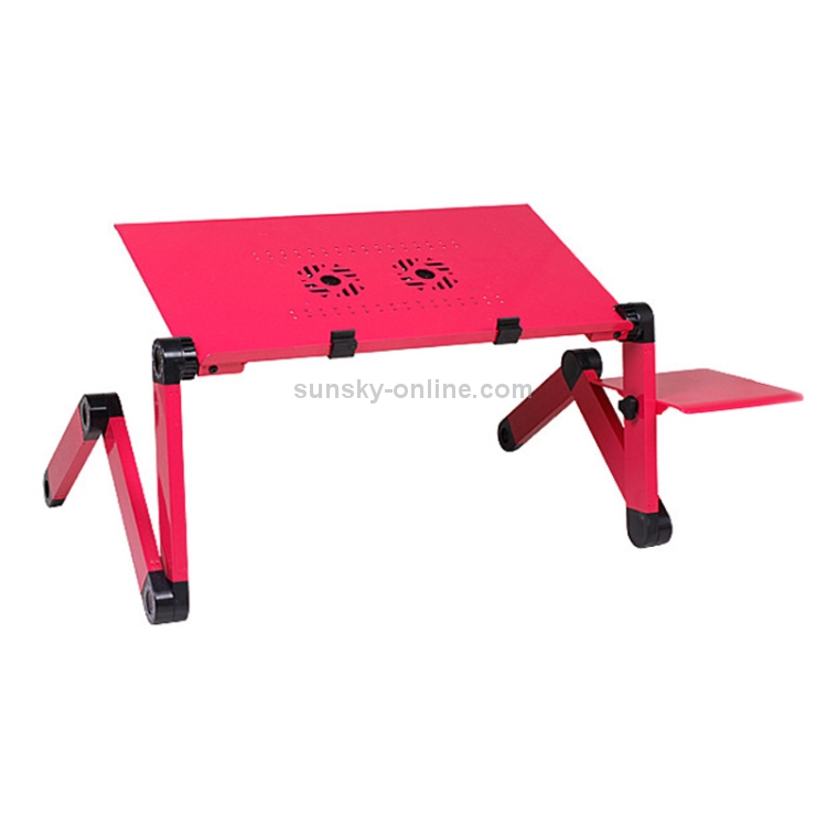 Portable-360-Degree-Adjustable-Foldable-Aluminium-Alloy-Desk-Stand-with-Double-CPU-Fans-Mouse-Pad-for-Laptop-Notebook-Desk-Size-480mm-x-260mm-Red-PC3368R