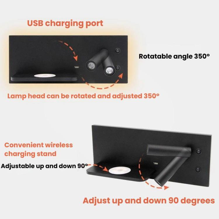 Simple-Bedroom-Bedside-LED-Wall-Lamp-Hotel-Room-USB-Reading-Light-Size-Wireless-Charger-RightMatt-White-TBD0606367601A