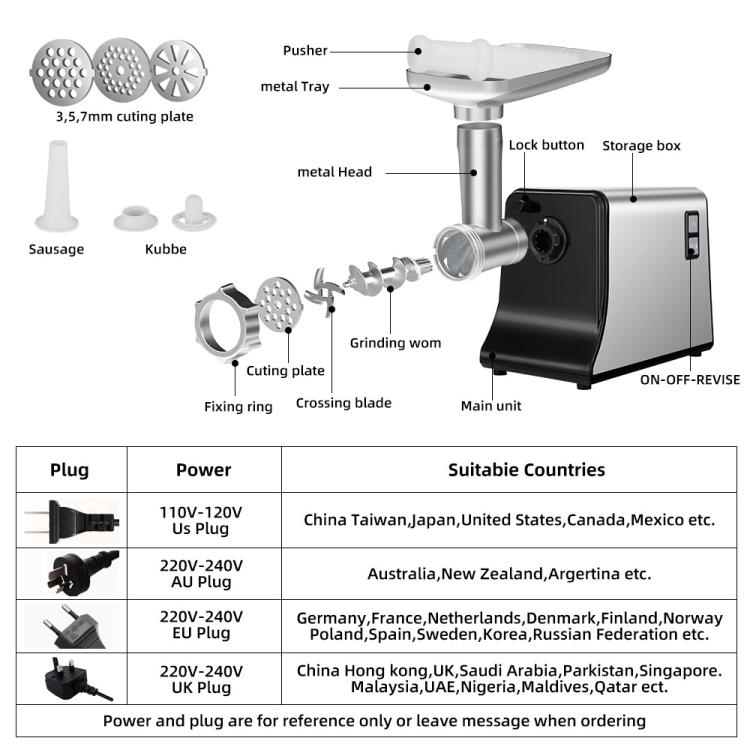 Stainless-Steel-Electric-Meat-Grinder-Sausage-Stuffer-Home-Use-Mincer-MachineEU-Plug-TBD0606427301A