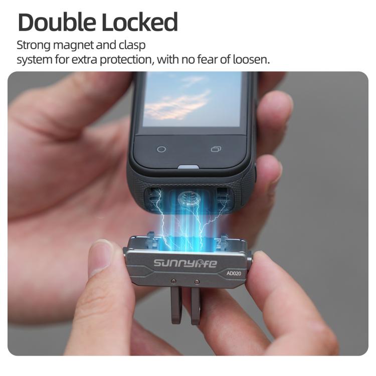 Sunnylife-Metal-Magnetic-Quick-Release-Adapter-Mount-Action-Camera-Foldable-Cam-Stand-14-Adapter-for-Insta360-X5-Ace-Ace-Pro-2-1-Silver-DOP4125S