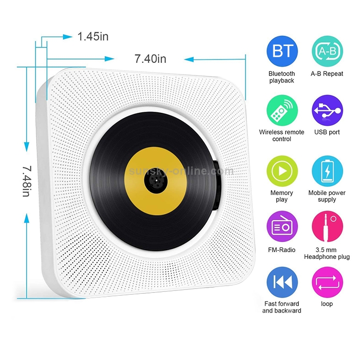 The-Second-Generation-Portable-Digital-Display-Bluetooth-Speaker-CD-Player-with-Remote-Control-White-IP7G0732W