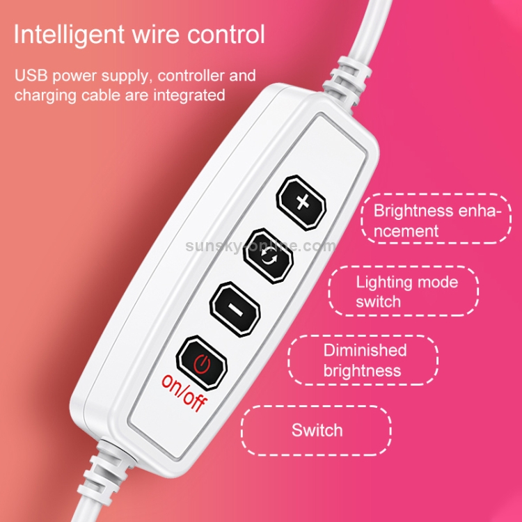 USAMS-US-ZB120-Second-generation-Telescopic-Folding-Live-LED-Ring-Fill-Light-Bracket-Black-MCP5586B