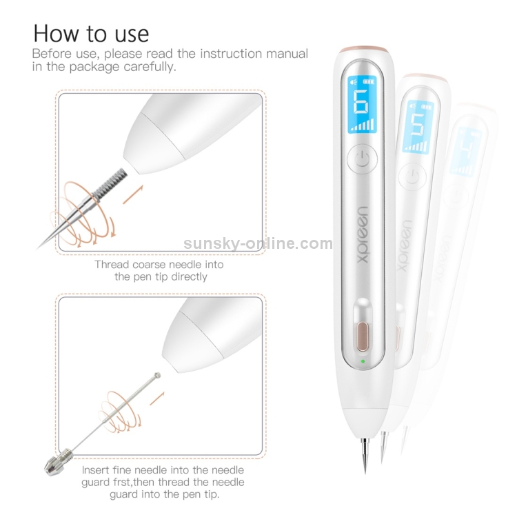 XPREEN-XPRE051-Professional-Wireless-Rechargeable-Mole-Freckle-Dark-Spots-Tattoo-Wart-Removal-Pen-Skin-Tag-Spot-Eraser-Pro-Beauty-Sweep-Spot-Pen-Kit-With-LED-Screen-SpotlightWhite-HCB8047W
