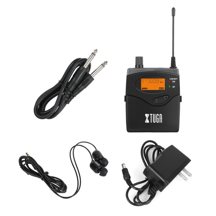 XTUGA-RW2080-UHF-Wireless-Stage-Singer-In-Ear-Monitor-System-Single-BodyPack-Receiver-MCP1107