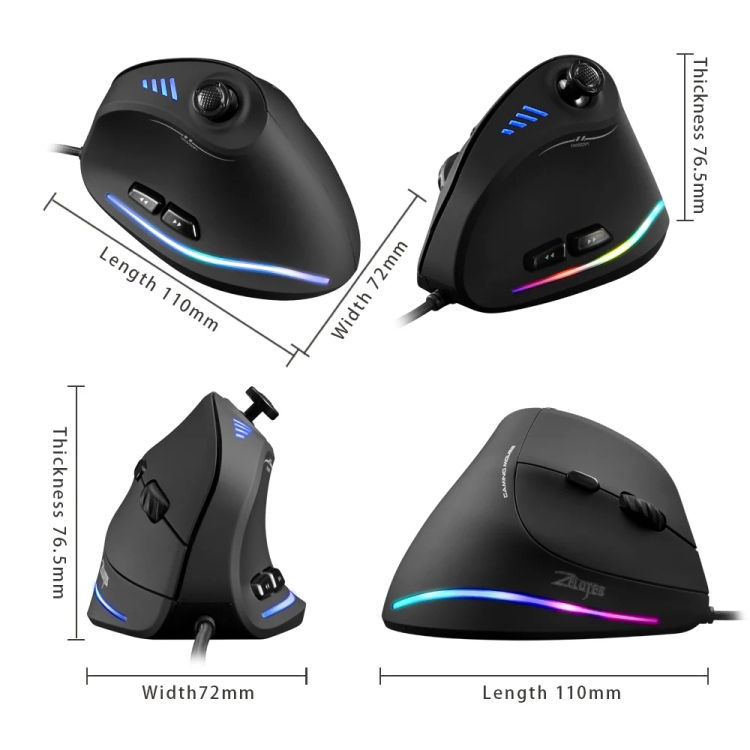 ZELOTES-C18-11-Keys-RGB-Vertical-Grip-Ergonomic-Joystick-Programming-Gaming-Wired-MouseBlack-TBD0605439701A