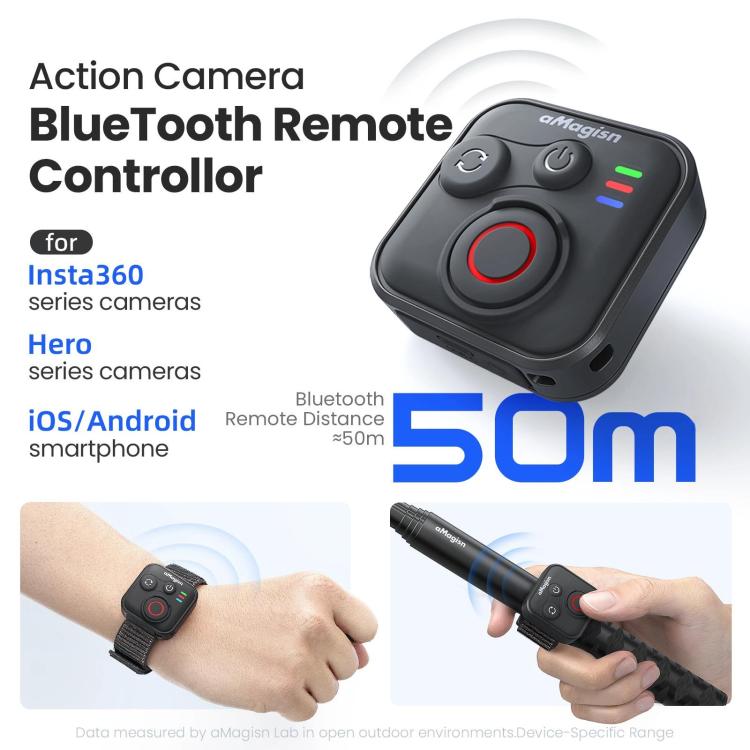 aMagisn-Wireless-Bluetooth-Remote-Control-for-Insta360-GoPro-Hero-Cameras-Smartphones-50m-Long-Range-TBD06061017
